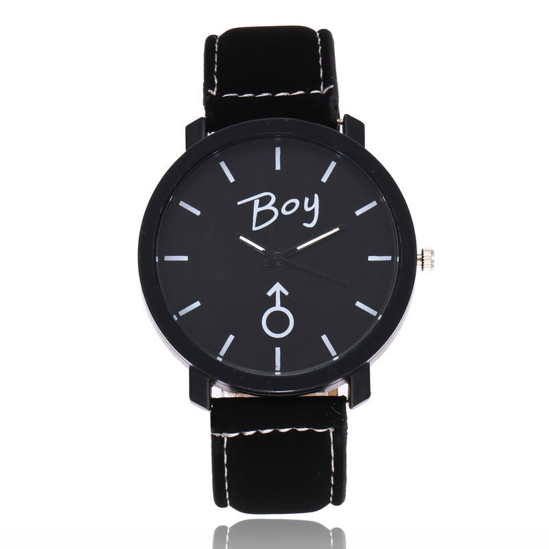 Velvet belt personality graffiti watch