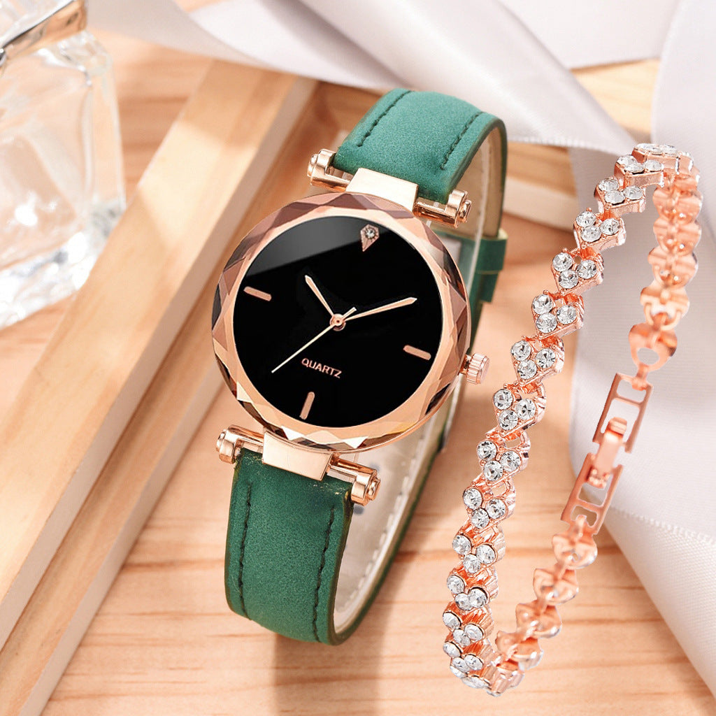 Watch Simple Belt Watch Quartz Watch Bracelet Suit