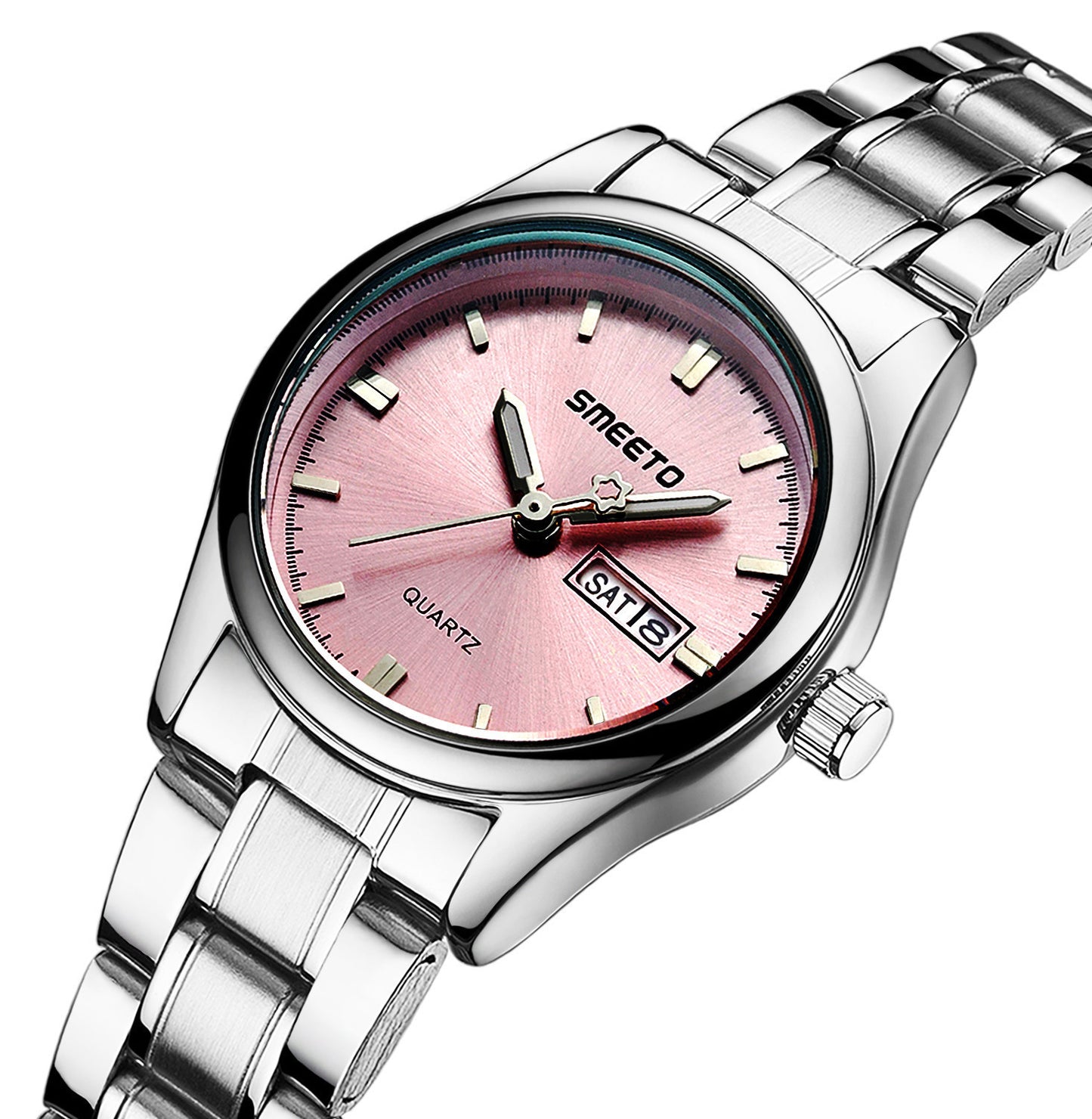 Smeeto stainless steel steel strap ladies watch