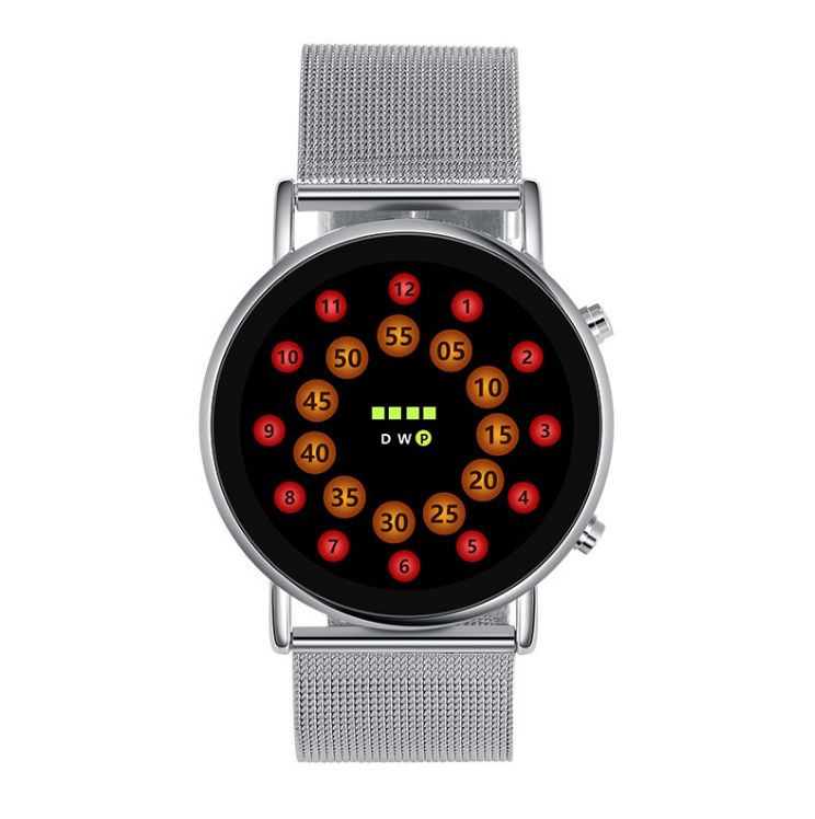 Fashionable Lightweight Mesh Belt LED Ball Watch