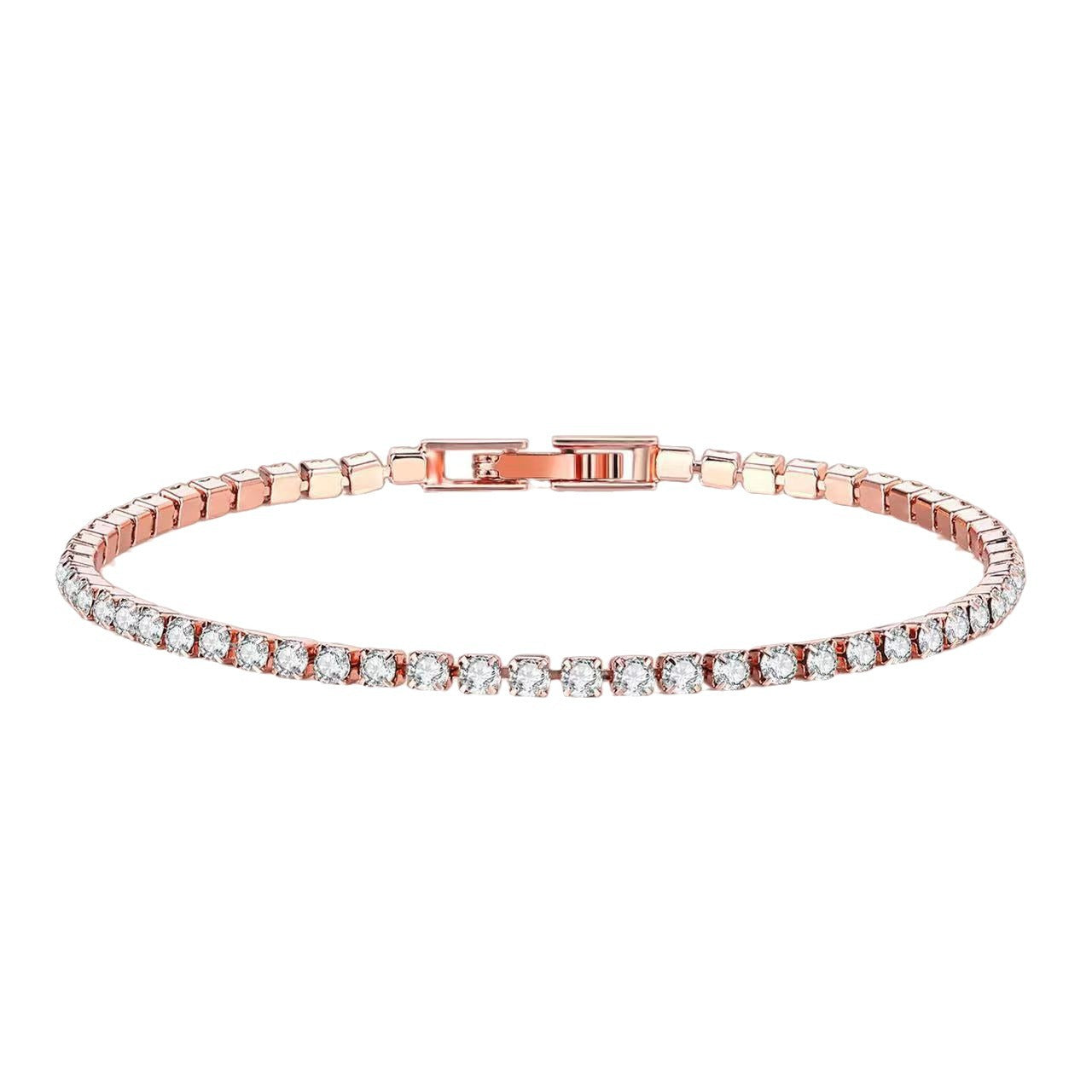 4mm Single Row Diamond All-match Simple Bracelet Women