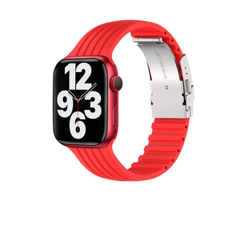 Silicone Stripe IWatch Strap For Men And Women