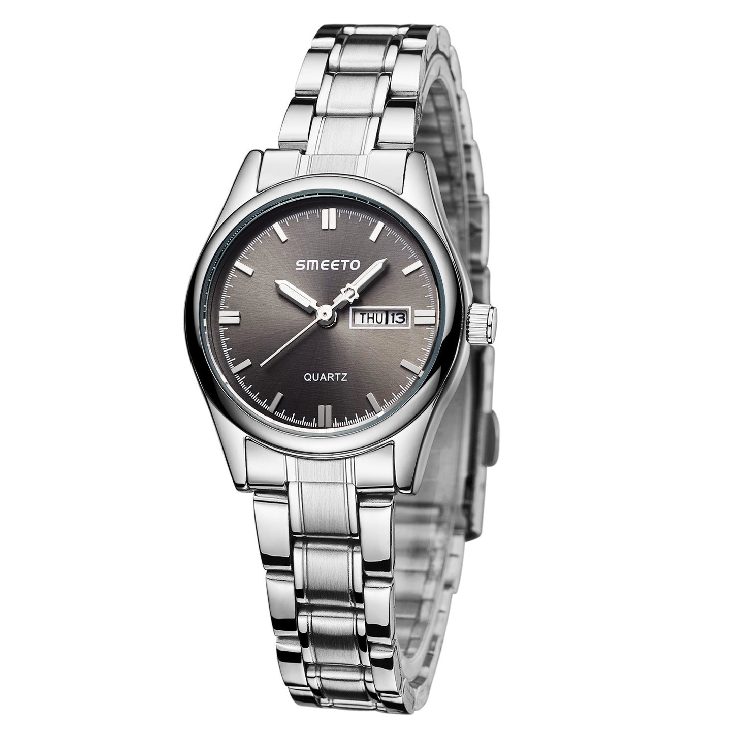 Smeeto stainless steel steel strap ladies watch