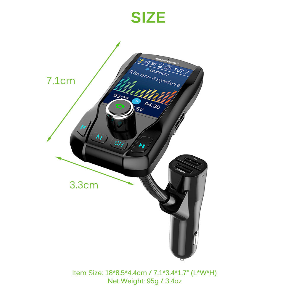 Compatible with Apple , Card car FM transmitter Bluetooth hands-free color screen