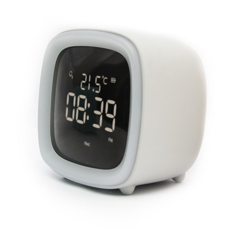 Rechargeable Alarm Clock Night Light Digital Electronic Clock With Temperature Display For Children Desk Clock