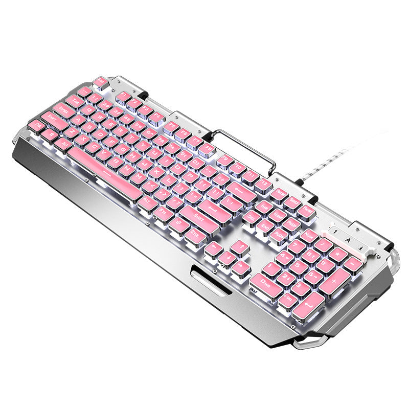 Pink real mechanical keyboard