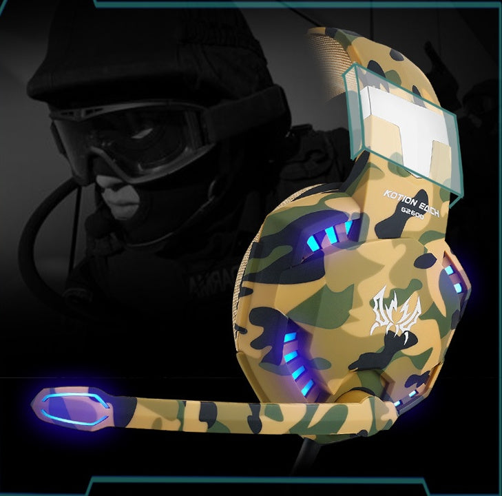 Camouflage computer headset