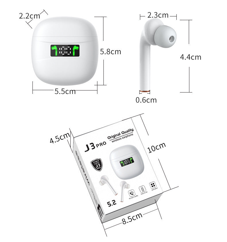 Digital display bluetooth headset