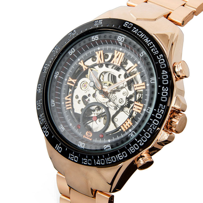 Automatic hollow-out full gold mechanical Men's watch