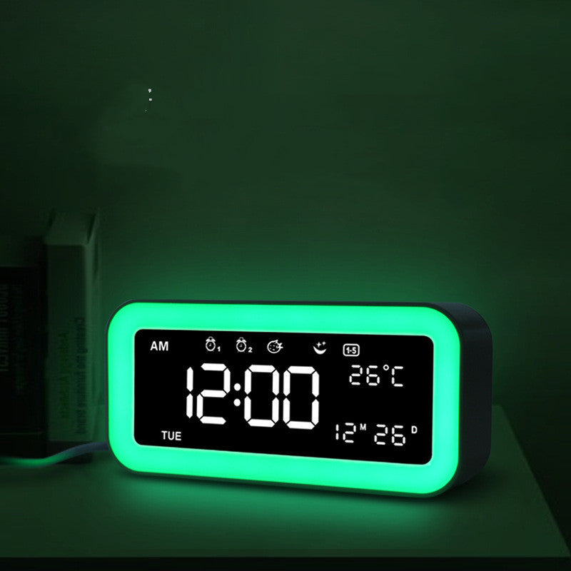 Multifunctional LED Atmosphere Light Multicolored Atmosphere Light Alarm Clock