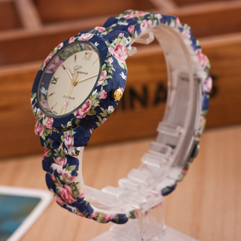 Color watch fashion print watch