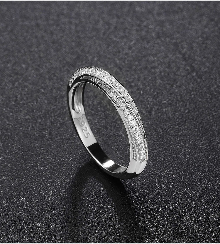 Mobius Strip Moissanite Cord For Braiding Ring Women