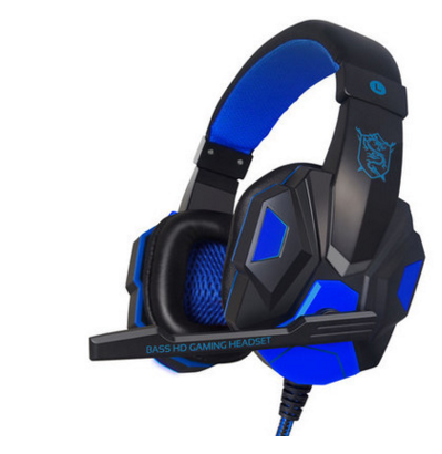 Pu mind pc780 black blue head game Gaming Headset computer YY voice with Mike black blue light headphones