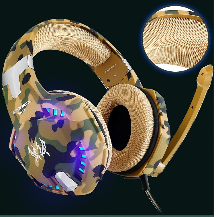 Camouflage computer headset