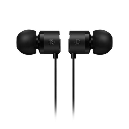 Black sports running music in-ear headphones