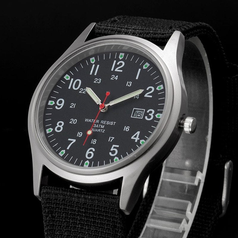 Canvas strap men's watch