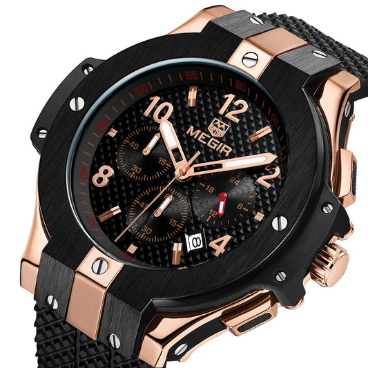 Silicone male quartz watch