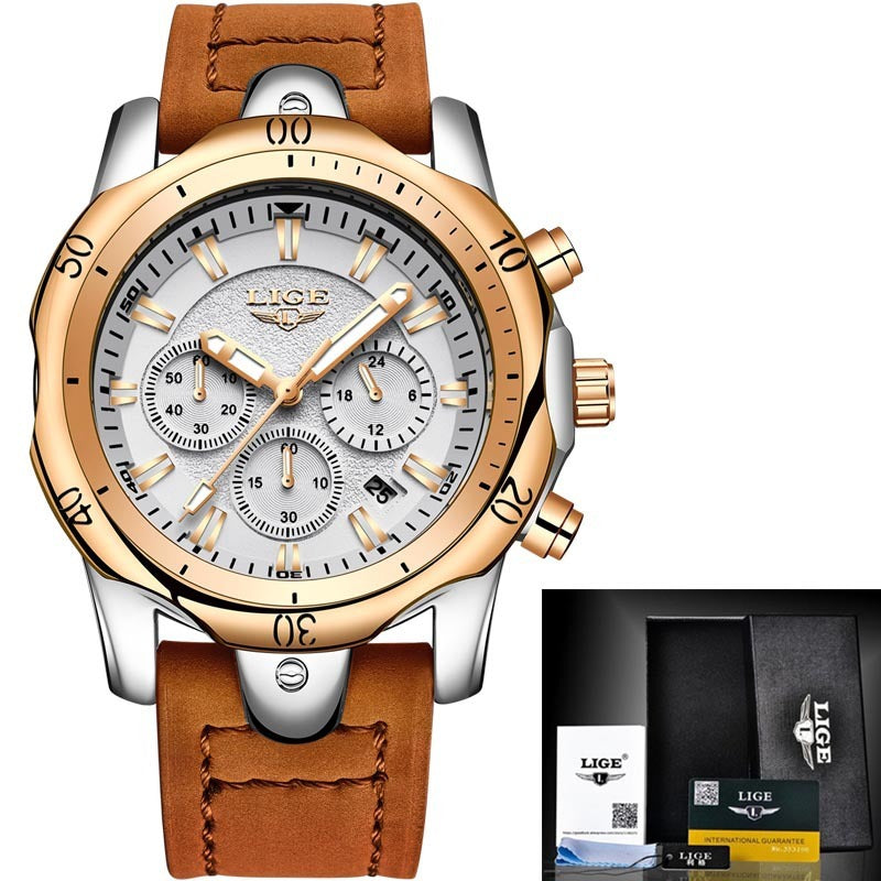 LIGE men's quartz watch