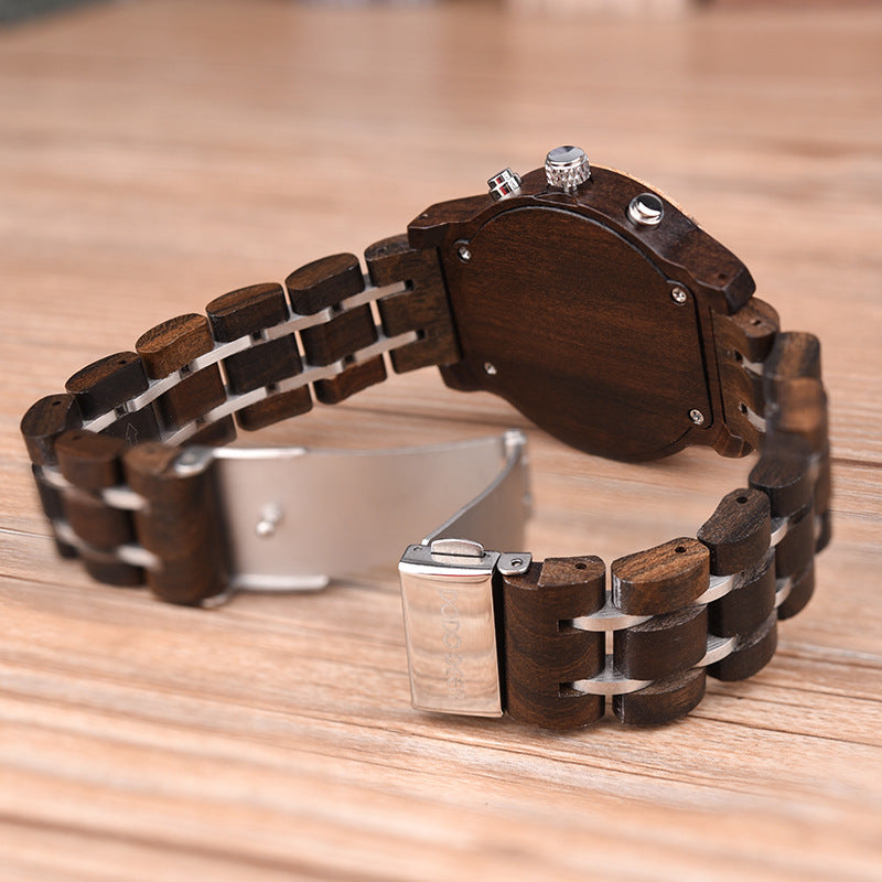 Wooden quartz watch