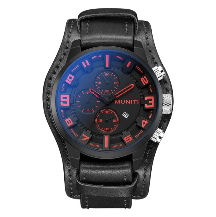 Men's Business Watch Quartz Watch Men's Belt Watch Waterproof Sports Watch