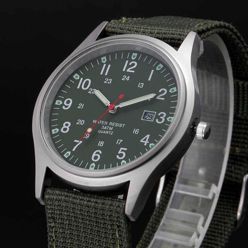 Canvas strap men's watch