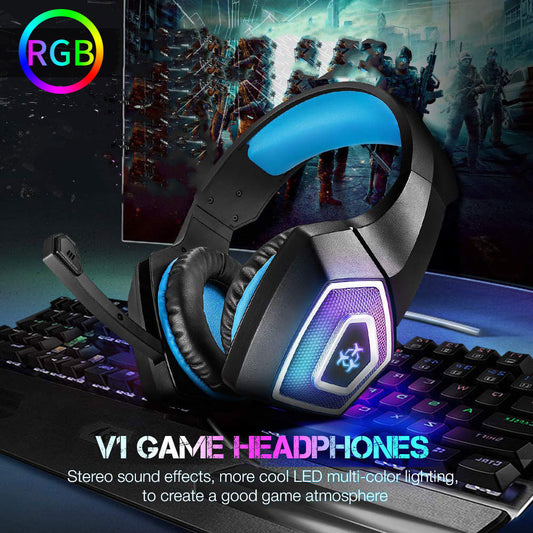 Gaming Headset RGB Lighted Wired Headset