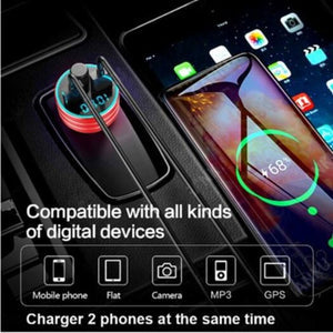 Bluetooth Transmitter Receiver Dual Usb Multifunction Car Charger