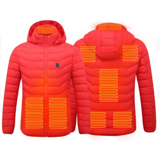 New Heated Jacket Coat USB Electric Jacket Cotton Coat Heater Thermal Clothing Heating Vest Men's Clothes Winter