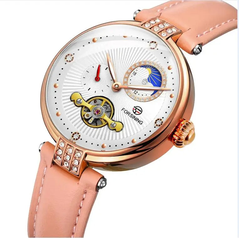 Women's Fashion Hollowed-out Mechanical Movement Watch