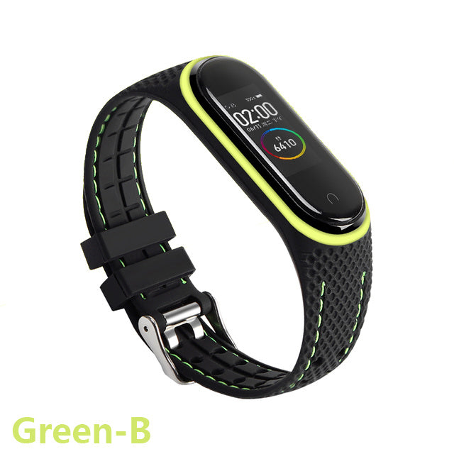 Summer Color Blocking Silicone Sports Sweat Resistant Universal Strap