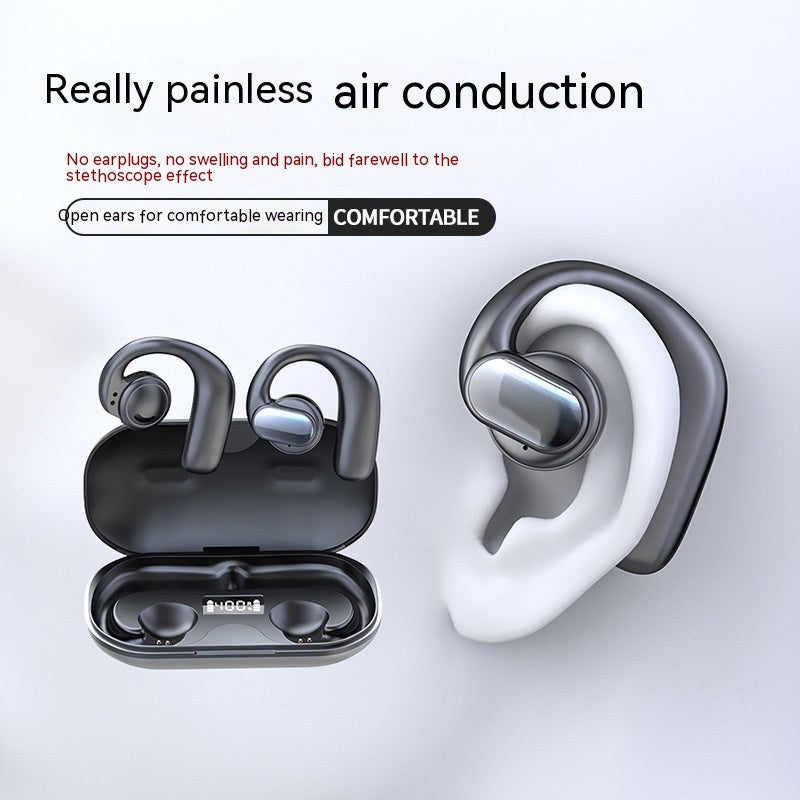 Private Model Binaural Ear-mounted Business Ultra-long Standby Bone Conduction Wireless Bluetooth Headset