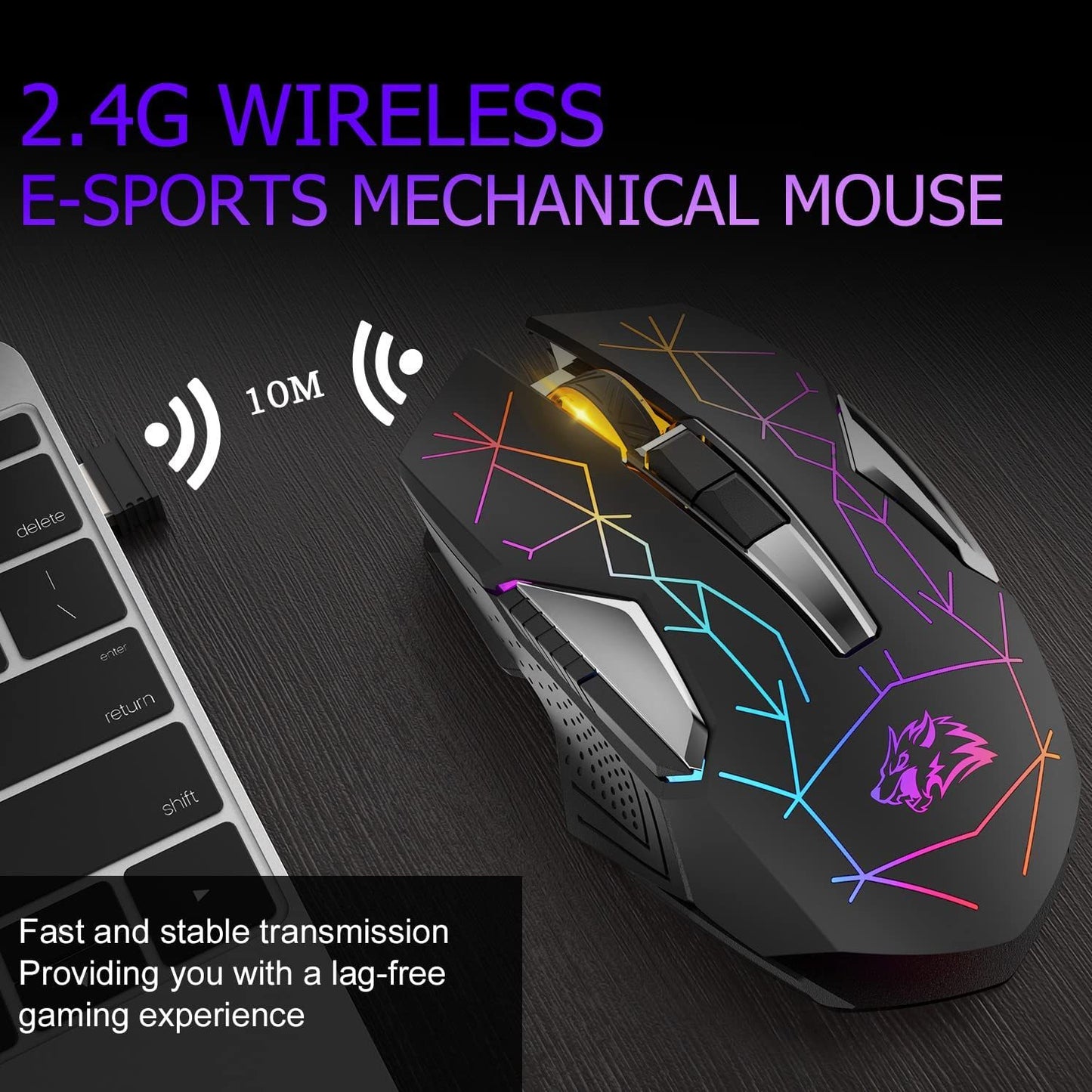 2.4G Wireless Charging Computer Mouse USB Gaming Mice Silent X18 For PC Laptop