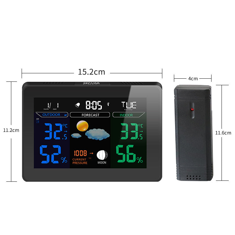 Indoor and outdoor thermometer and hygrometer