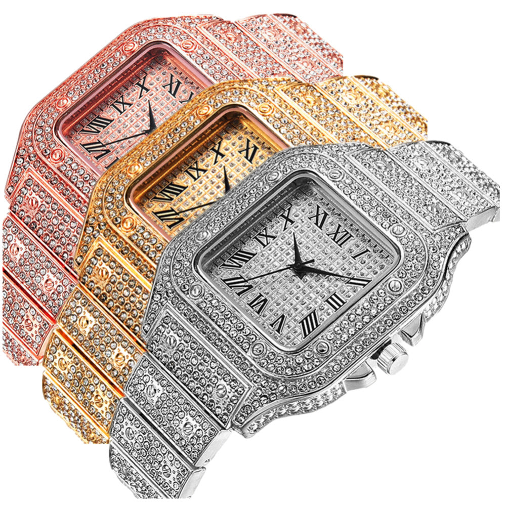 Roman Grain Graduation Quartz Watch Set 3pcs