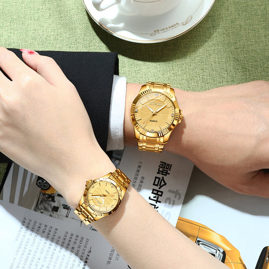 Men's And Women's Fashion Diamond-embedded Watch