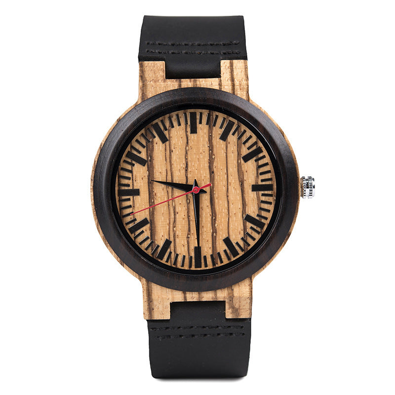 Wooden quartz watch