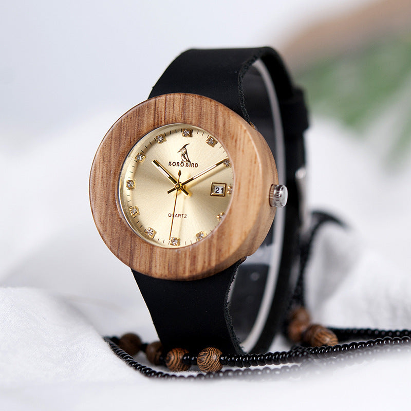 Wooden Watch Artistic Retro Men's Japanese And Korean Style Solid