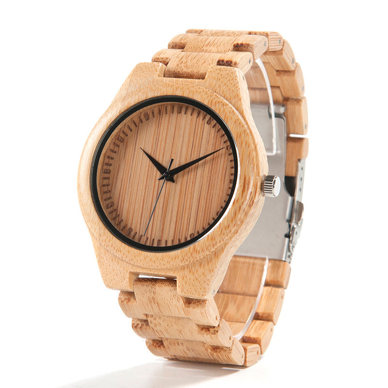 Same style bamboo and wood watch