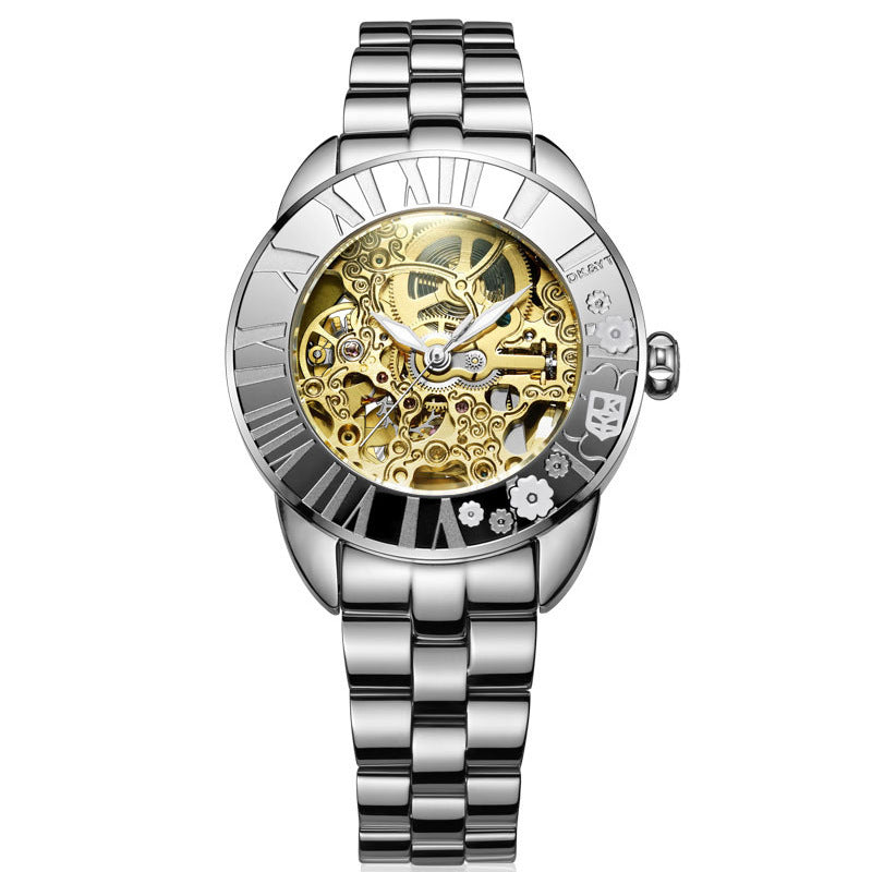 Women's automatic hollow mechanical watch