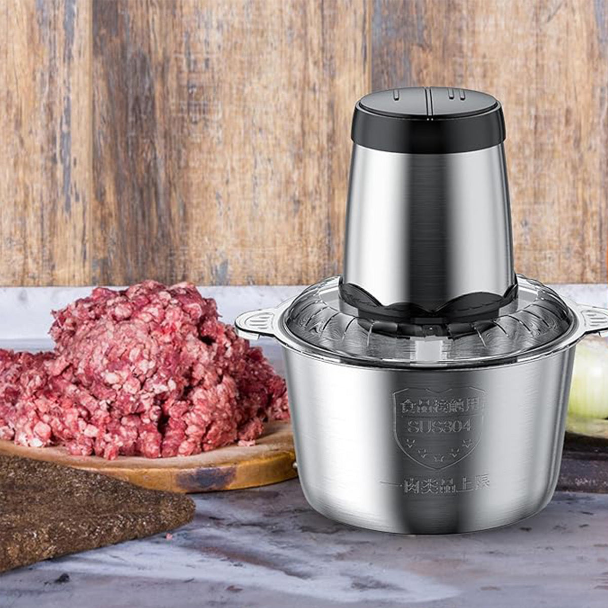 Electric Meat Grinder, Adjustable Electric Grinder, 300w Meat Processing Machine With 3l Capacity Bowl, Meat Chopper Machine With Dual Layer Cutting, Meat Grinding Tool For Meat Onions Garlic Sa