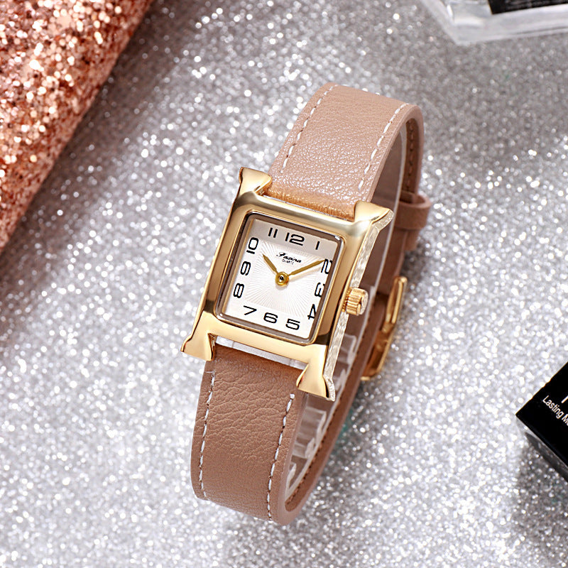 Casual square ladies watch