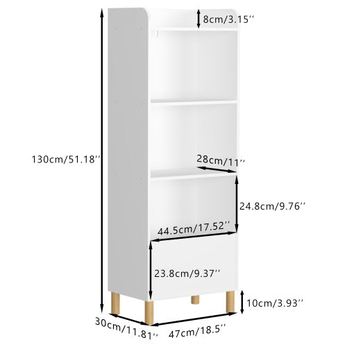 Kids 4-Tier Bookcase