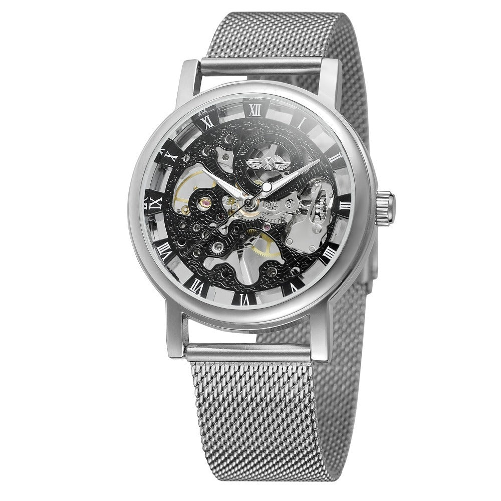 Hollow men's mechanical watch