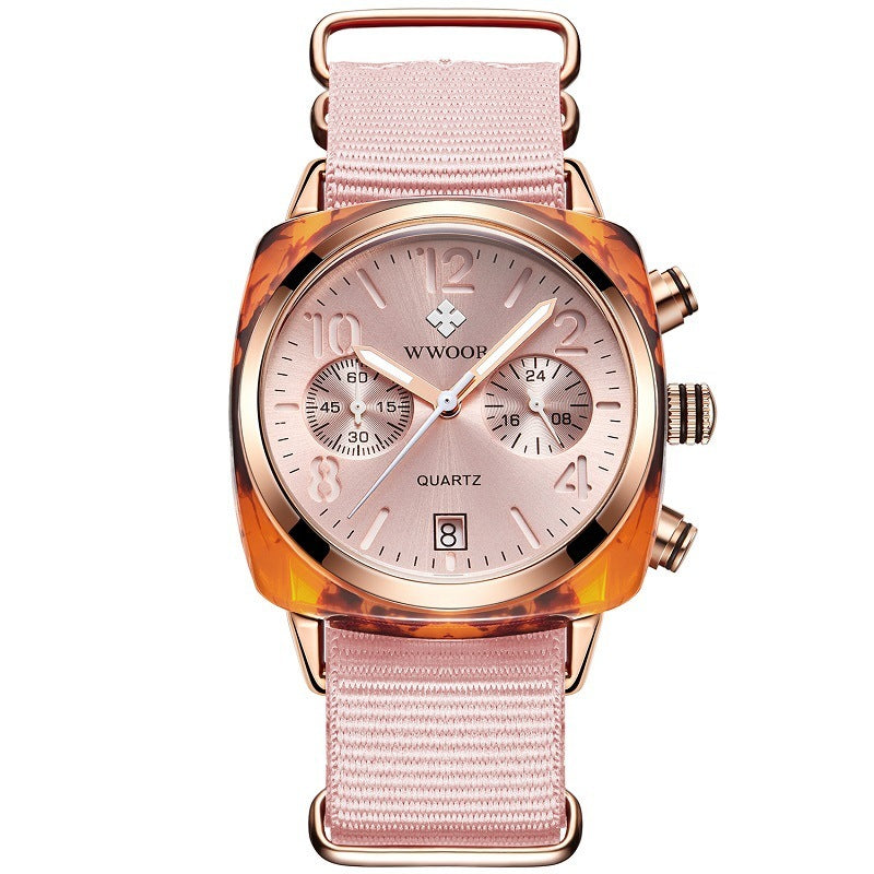 Multi needle quartz ladies watch