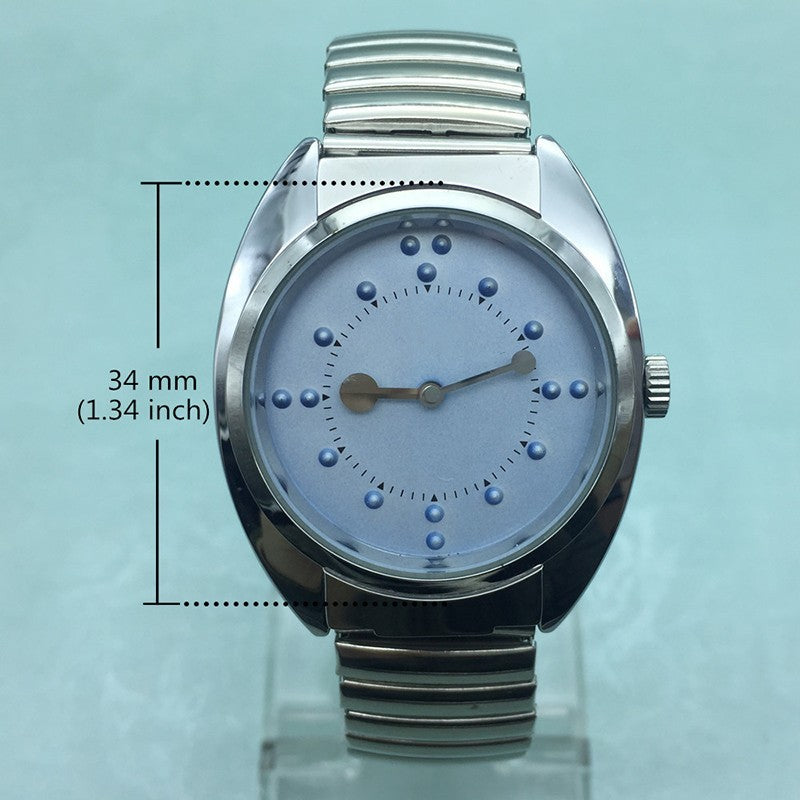 Men's And Women's Flip Touch Braille Watch