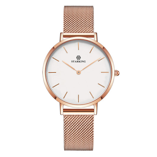 Simple Milanese mesh strap watch