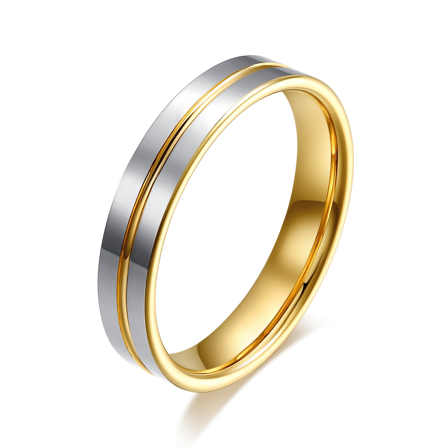 Tungsten Gold Men's And Women's Ring Pair 18K