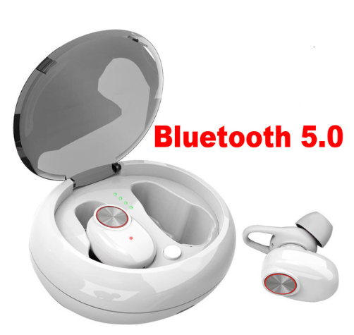 Dual Bluetooth 5.0 Headset Earphone Wireless Earbud with Handsfree Stereo Music QI-Enabled With Charging Box IPX5 Waterproof