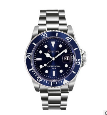 Luminous steel band men's waterproof watch