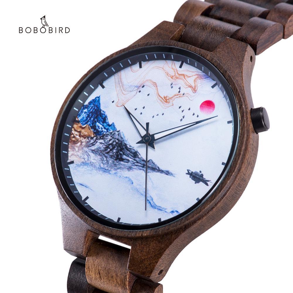 Wooden watch literary men's watch